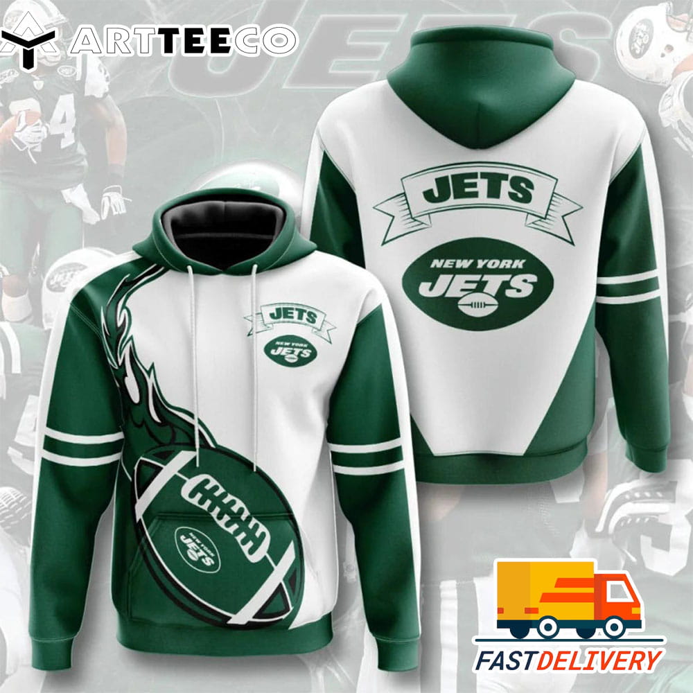 New York Jets Style Flame Ball 3D Shirt Unique gifts For Fans All Over Print