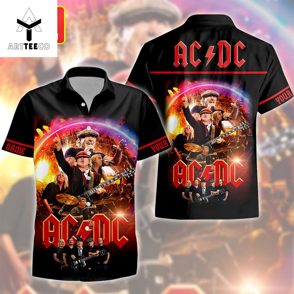 Personalized Ac Dc Rock Band Tropical Hawaiian Shirt