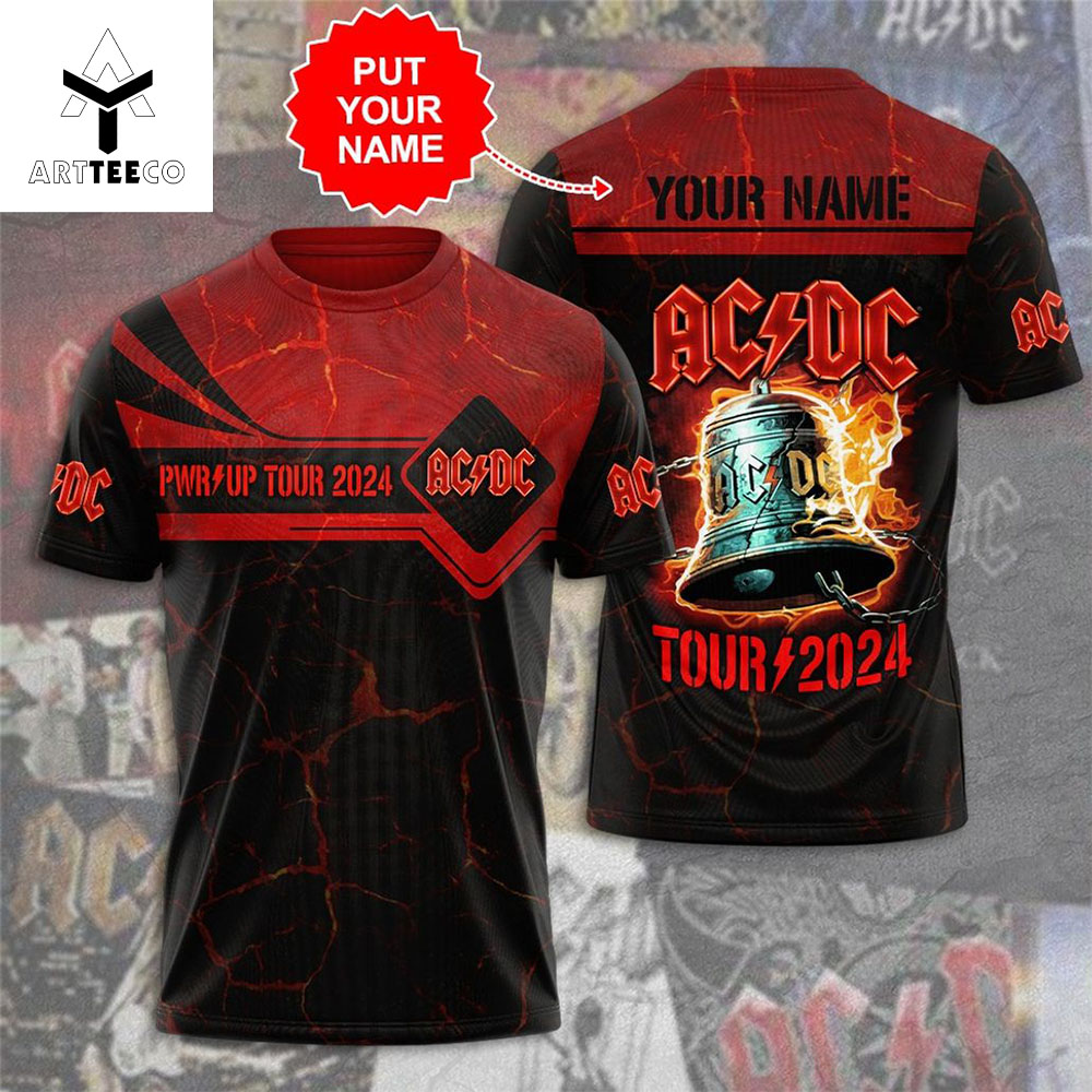 Personalized Pwr Up Tour 2024 Ac Dc Design 3d T shirt