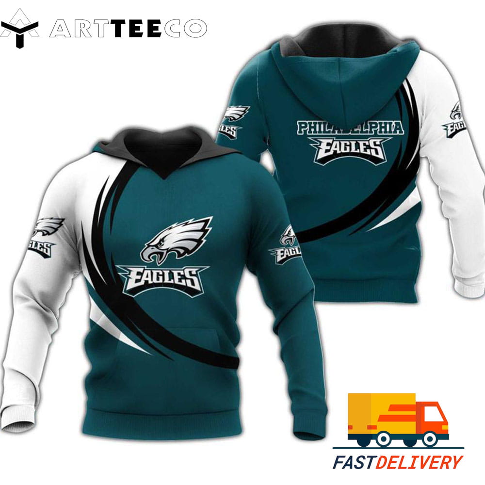 Philadelphia Eagles Style Curve 3D Shirt Unique gifts For Fans All Over Print