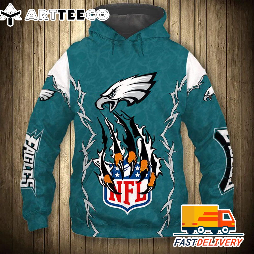 Philadelphia Eagles Style Monster Claws 3D Shirt Unique gifts For Fans All Over Print