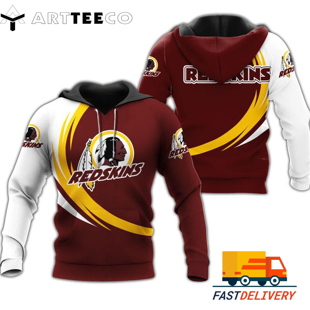 Washington Redskins Style Curve 3D Shirt Unique gifts For Fans All Over Print