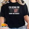 I'm Voting For Trump Kennedy USA Flag 2024 Retro T Shirt Trending Shirt 2024