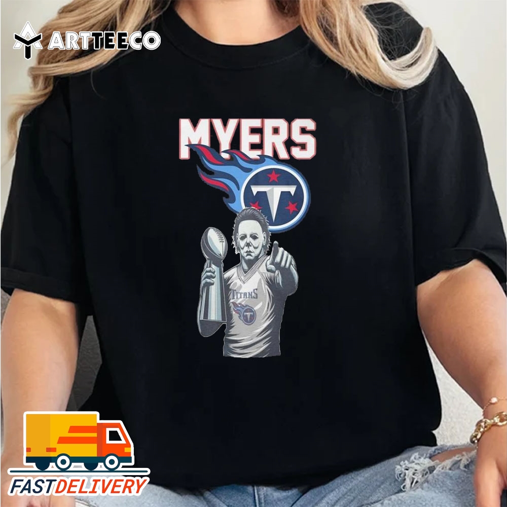 Tennessee Titans Michael Myers Super Bowl Killer In Halloween Retro T Shirt Trending Shirt 2024