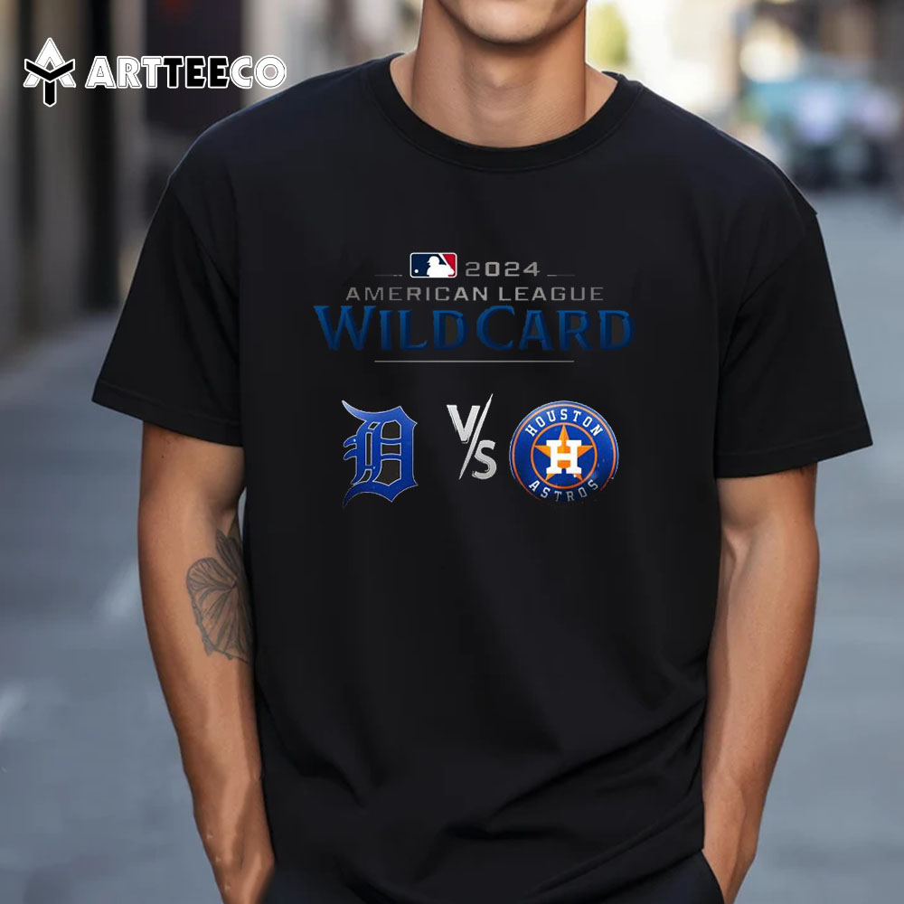 2024 American League Wild Card Detroit Tigers Vs Houston Astros 2024 Logo Unisex Vintage T Shirt