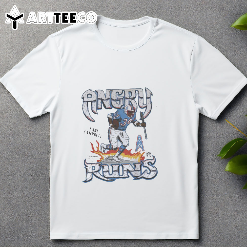 Angry Runs Houston Oilers Nfl Earl Campbell T Shirt