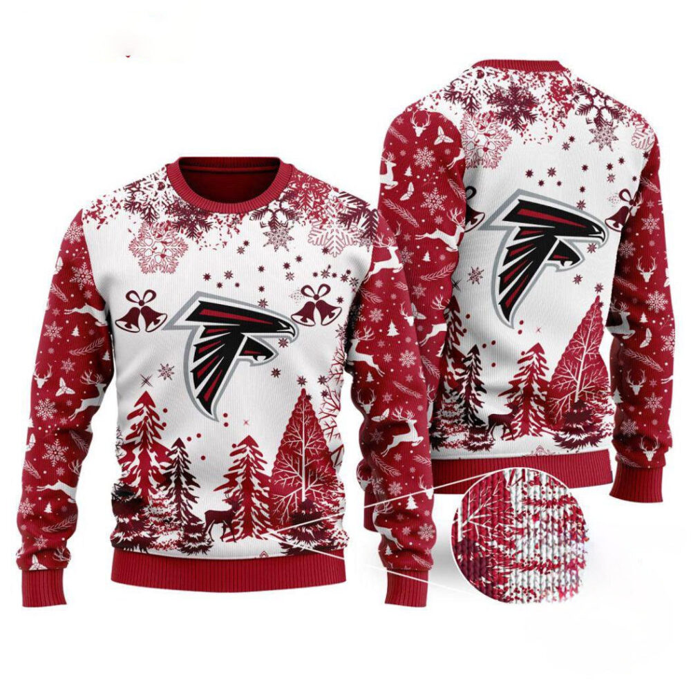 Atlanta Falcons Logo Football Team Special Xmas Tree Christmas Ugly Sweater