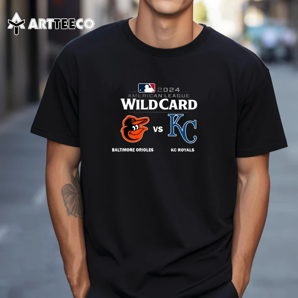 Baltimore Orioles Vs Kansas City Royals 2024 Mlb American League Wild Card Unisex Vintage T Shirt