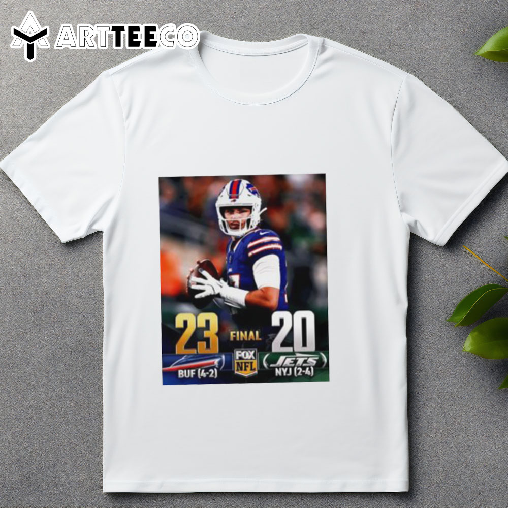 Buffalo Bills Vs New York Jets 23 20 Final Fox Nfl Poster T Shirt