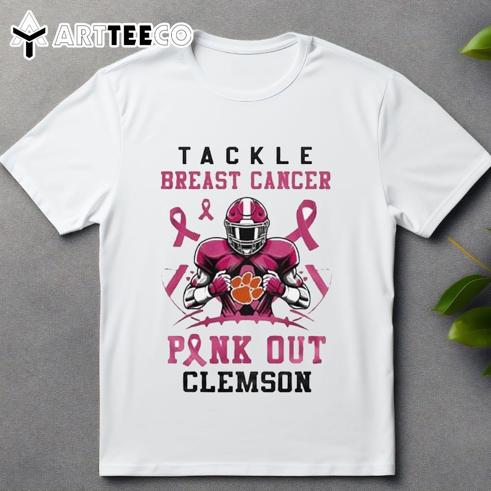 Clemson Tigers Tackle Breast Cancer Pink Out 2024 T Shirt