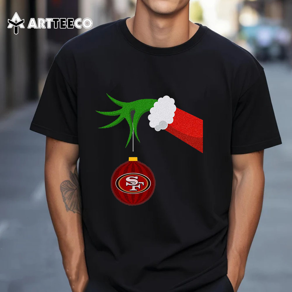 Grinch Hand Holding San Francisco 49ers