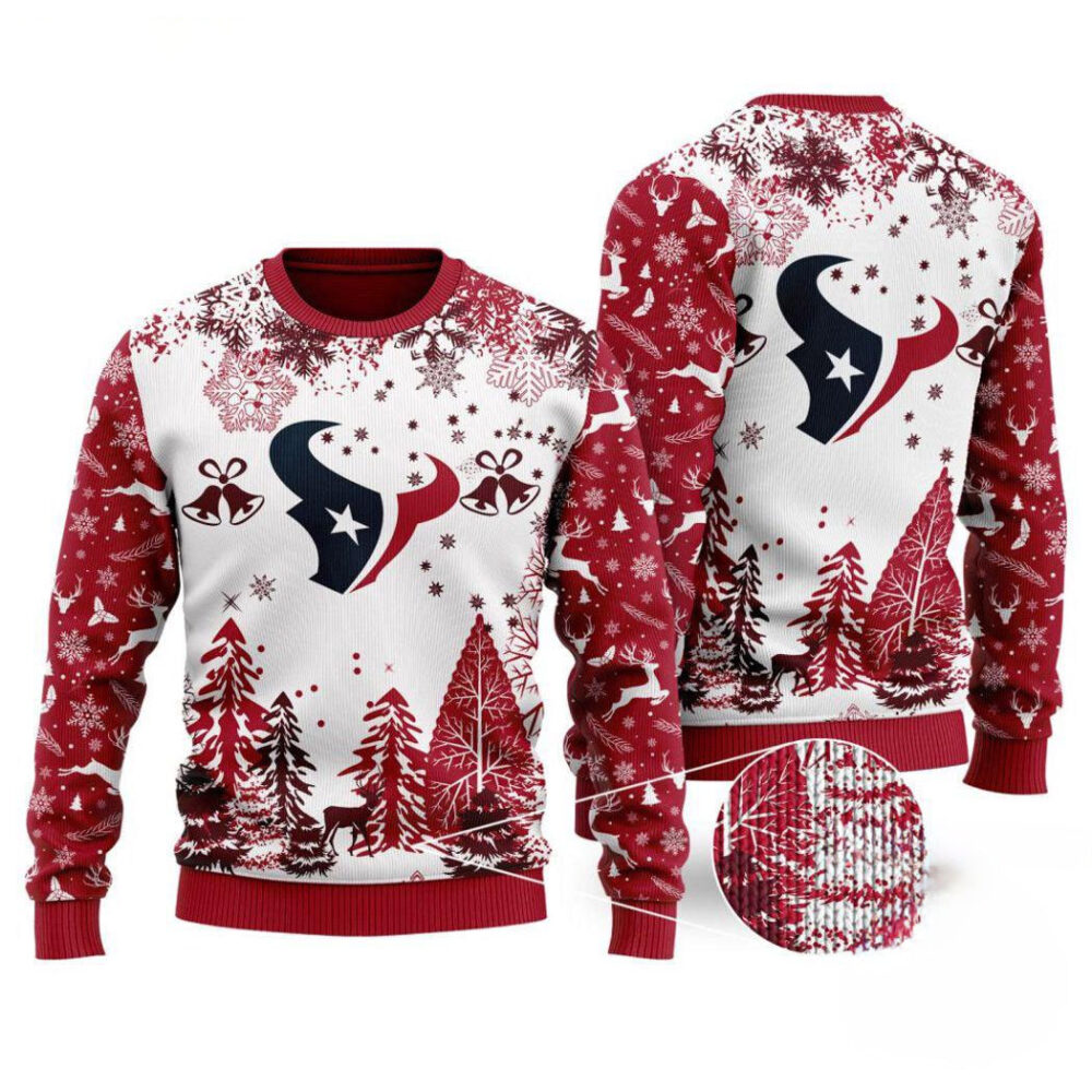 Houston Texans Logo Football Team Special Xmas Tree Christmas Ugly Sweater