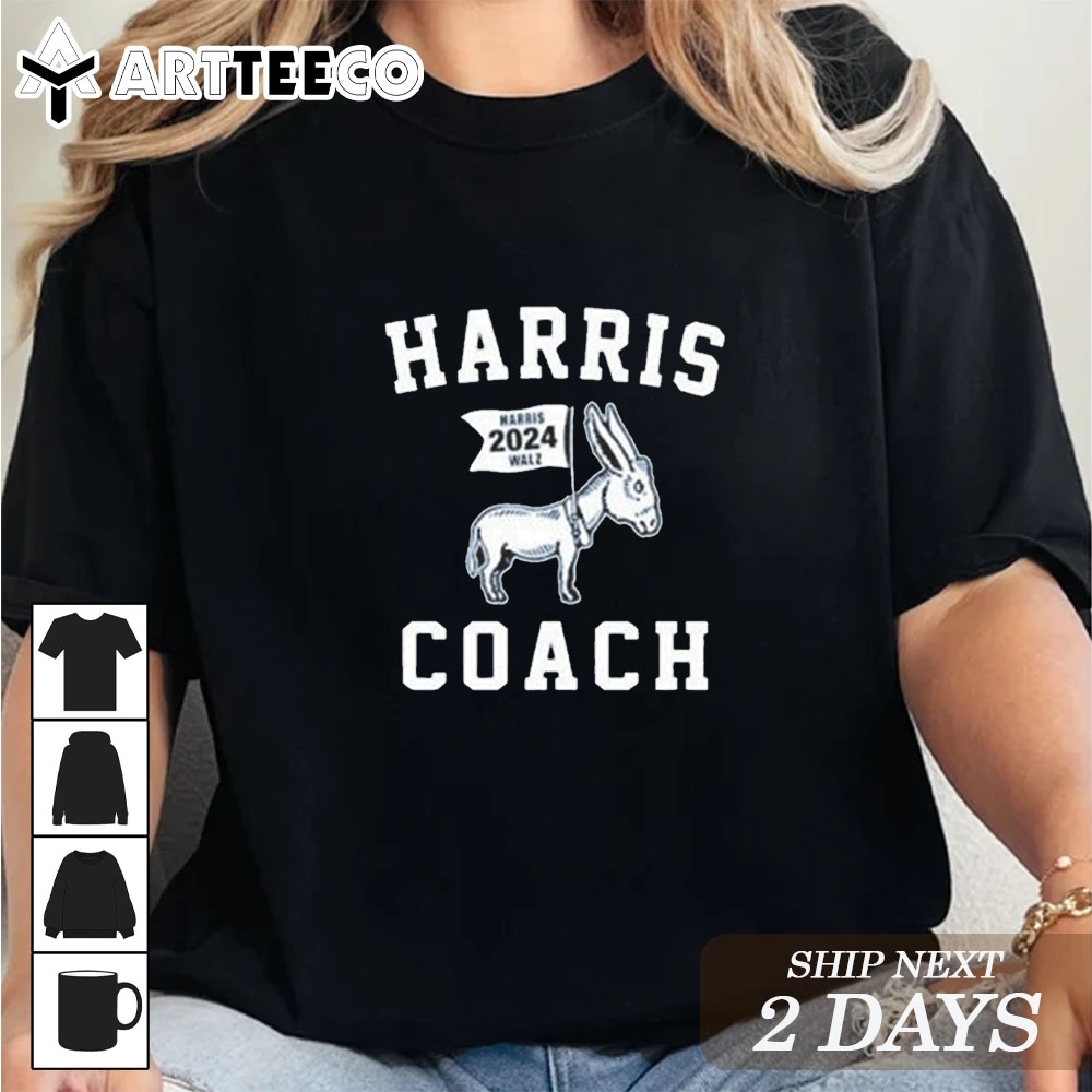 Kamala Harris Tim Walz 2024 Coach Election T Shirt