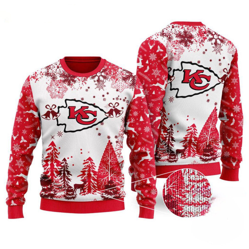 Kansas City Chiefs Logo Football Team Special Xmas Tree Christmas Ugly Sweater