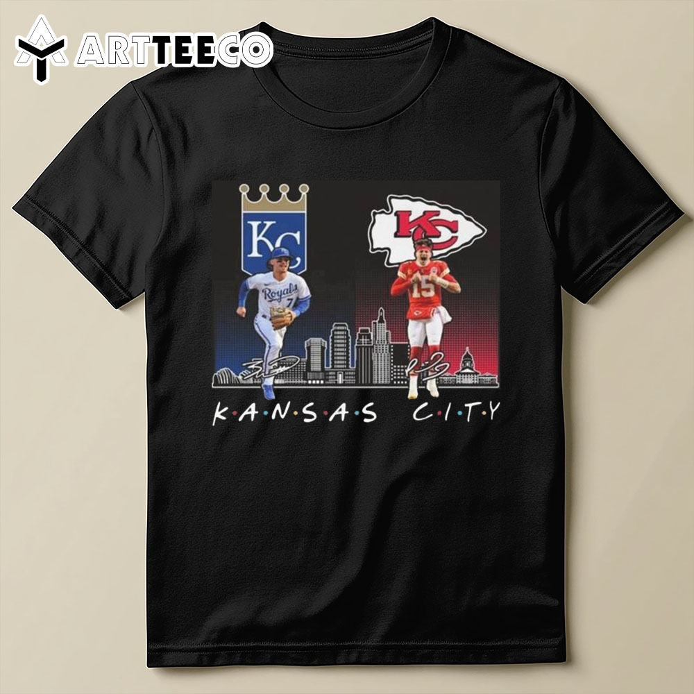 Kansas City Royals Baseball Kansas City Chiefs Football The Friends The Proud Signatures 2024 T Shirt