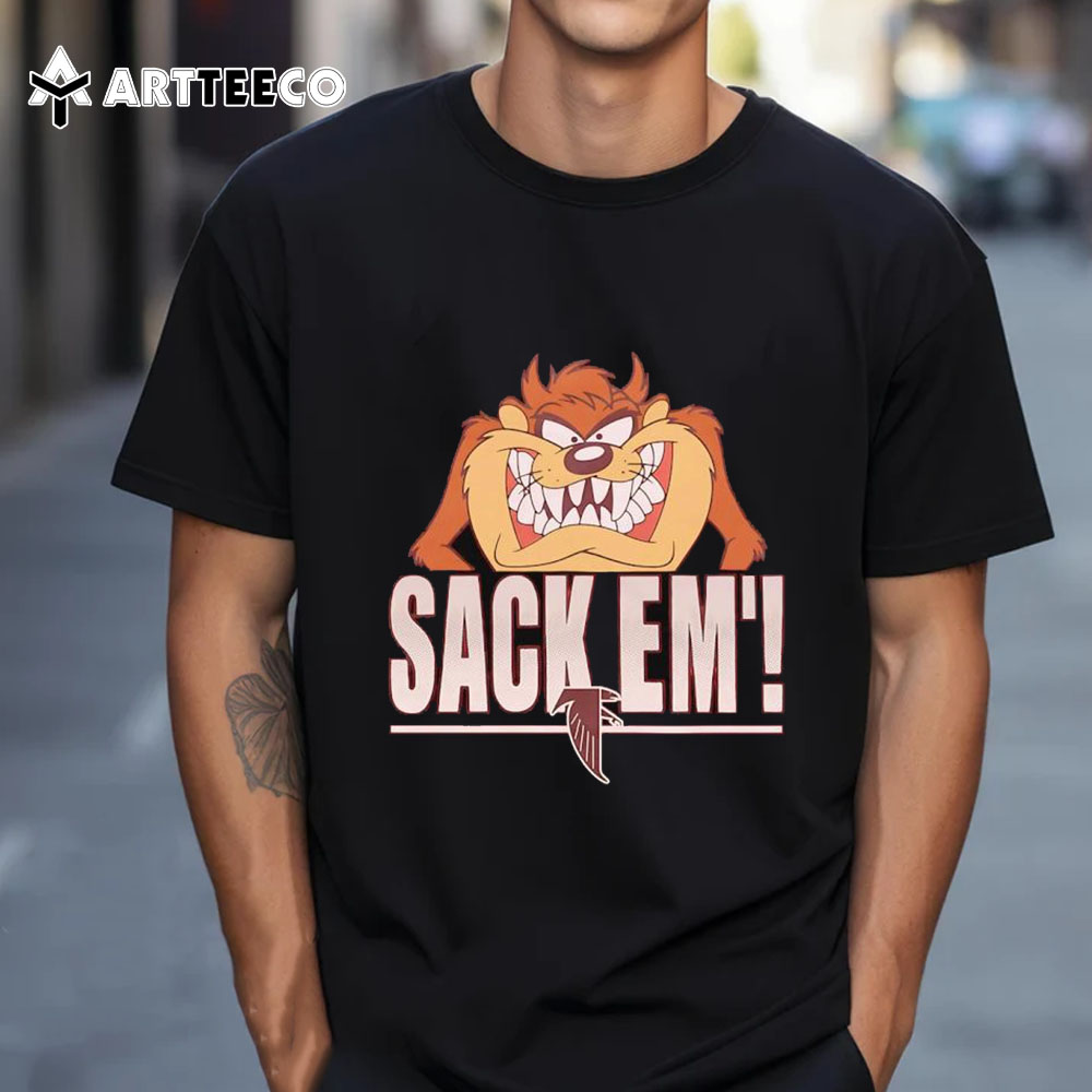 Looney Tunes Taz X Atlanta Falcons Sack Em' T Shirt