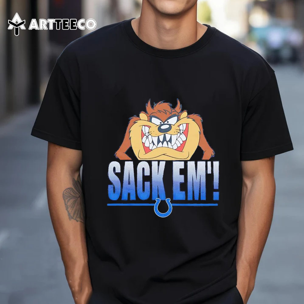 Looney Tunes Taz X Indianapolis Colts Sack Em' T Shirt