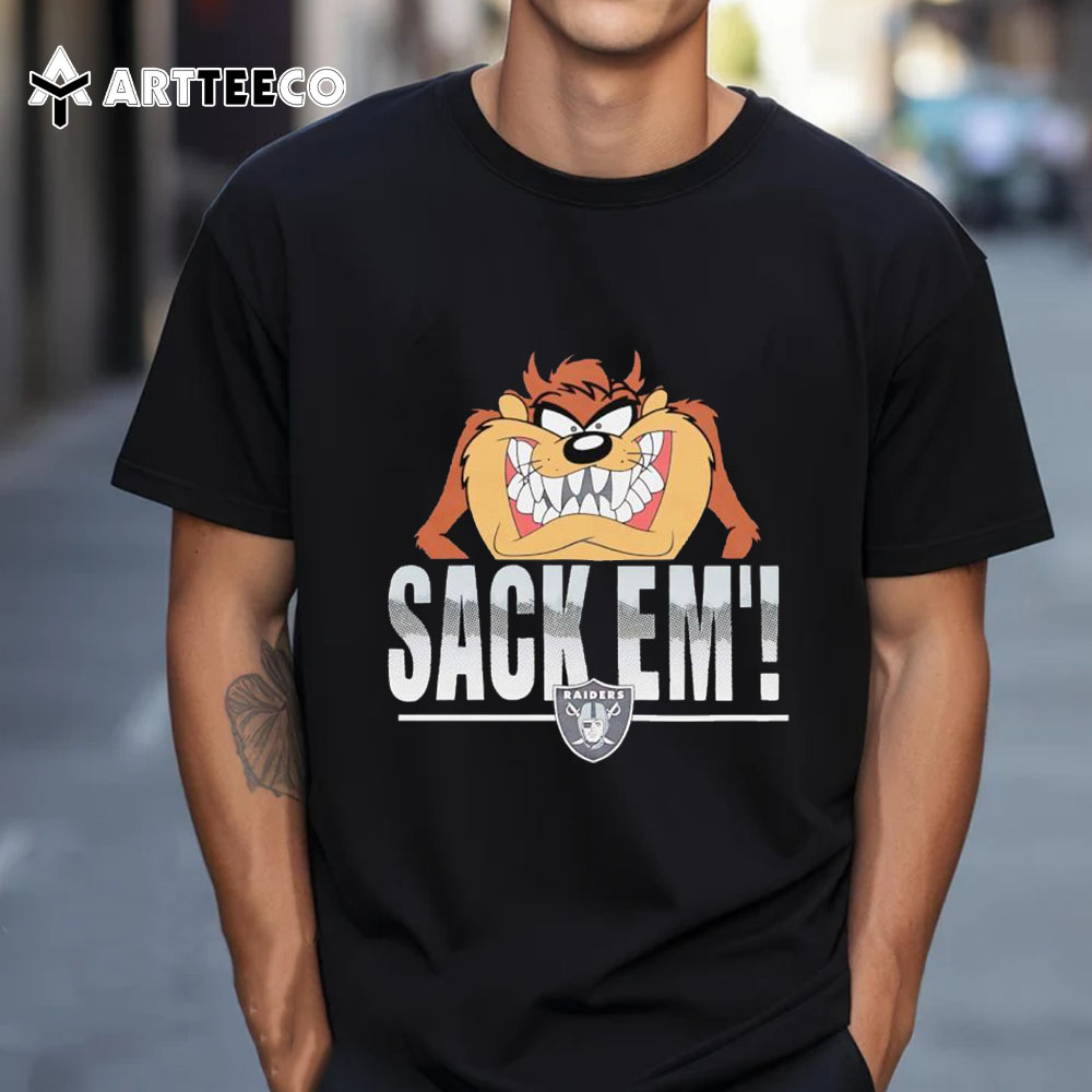 Looney Tunes Taz X Las Vegas Raiders Sack Em' T Shirt