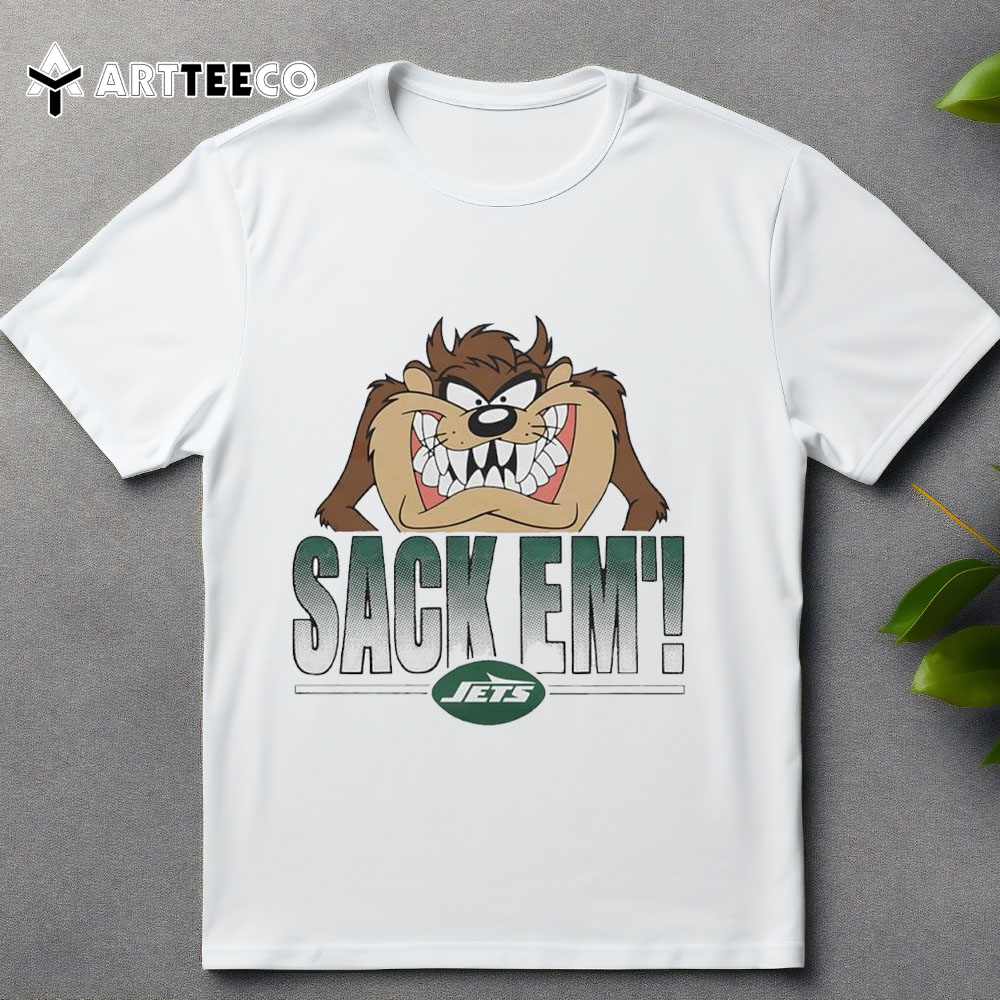 Looney Tunes Taz X New York Jets Sack Em' T Shirt