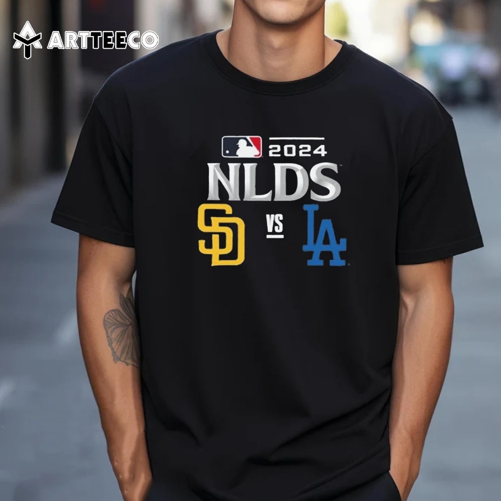 Los Angeles Dodgers vs Padres 2024 MLB NLDS Matchup Set Logo T Shirt