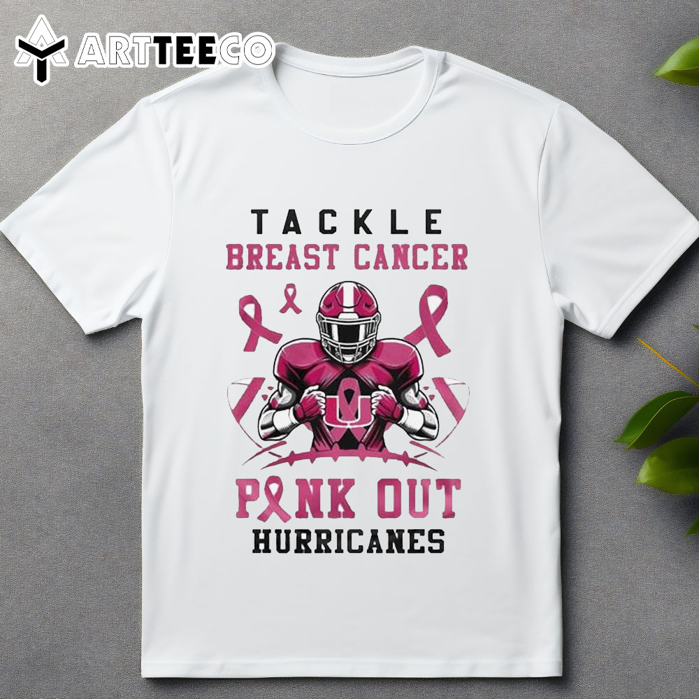 Miami Hurricanes Tackle Breast Cancer Pink Out 2024 T Shirt