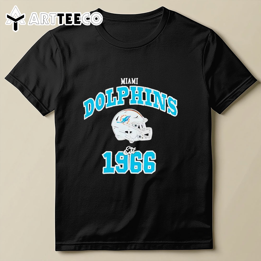 Nfl Miami Dolphins Est 1966 Helmet T Shirt