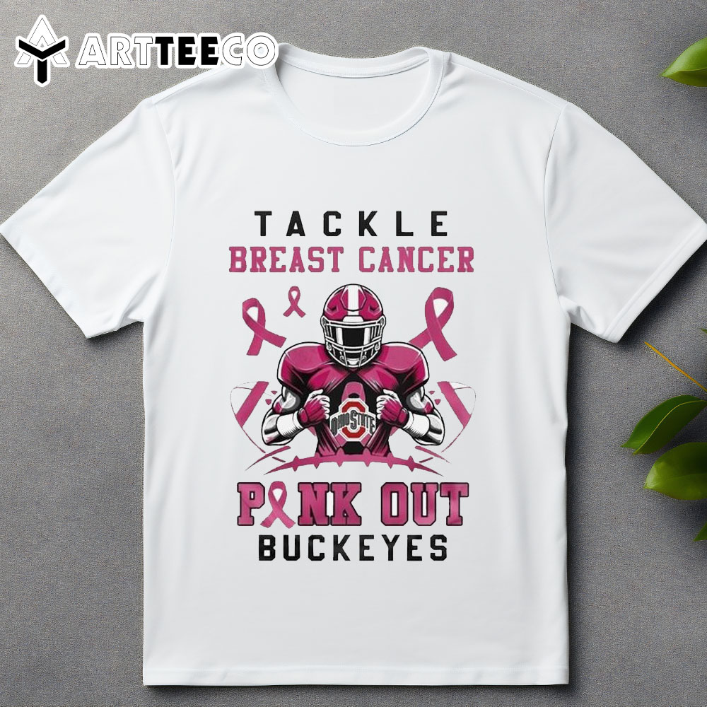 Ohio State Buckeyes Tackle Breast Cancer Pink Out 2024 T Shirt