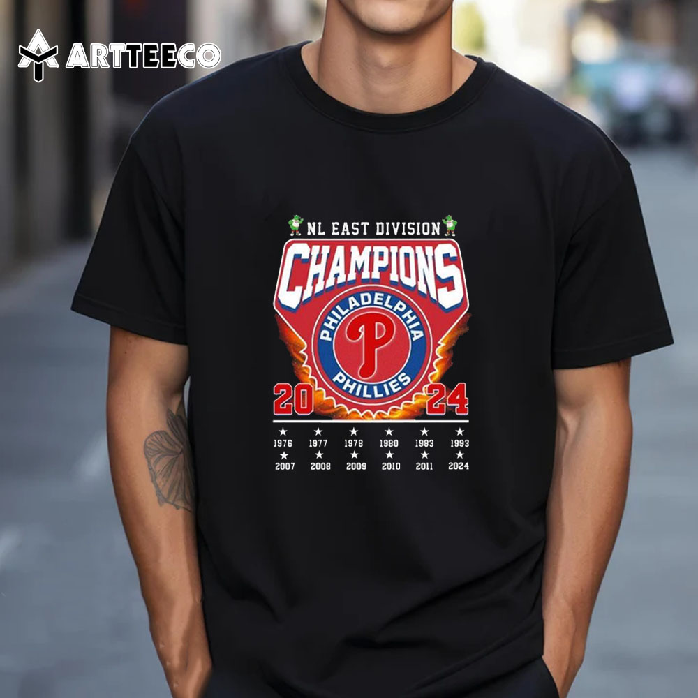 Philadelphia Phillies 2024 Nl East Division Champions 1976 2024 T Shirt