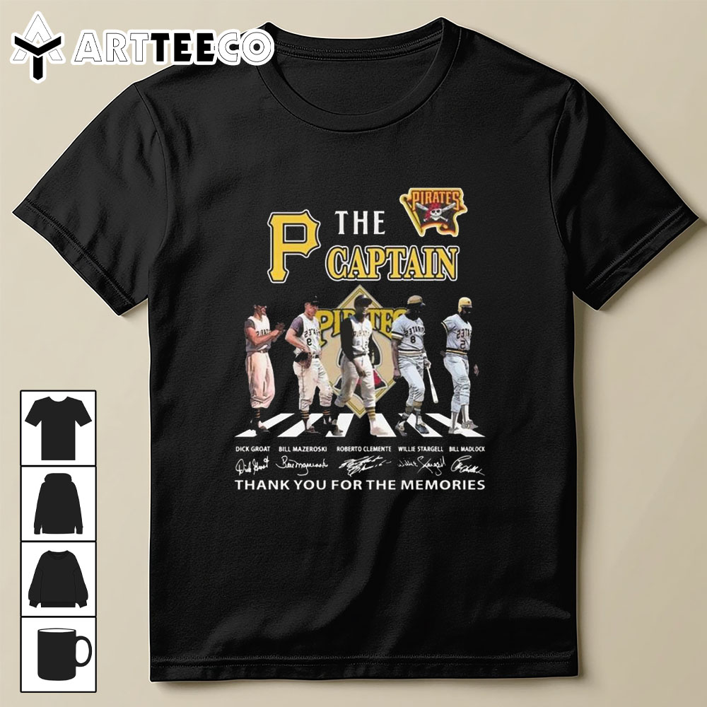 Pittsburgh Pirates The Captain Thank You For The Memories Walking Signatures 2024 T Shirt Trending