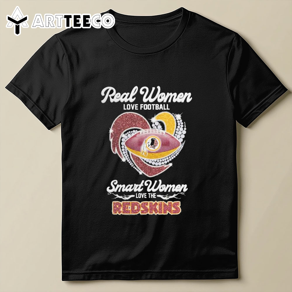 Real Women Love Football Smart Women Love The Washington Commanders T Shirt