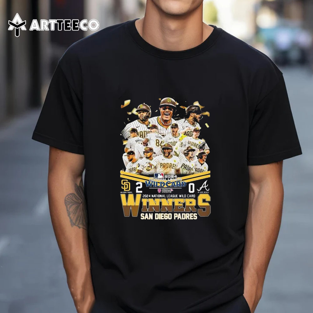 San Diego Padres 2024 National League Wild Card Winner 2 0 T Shirt