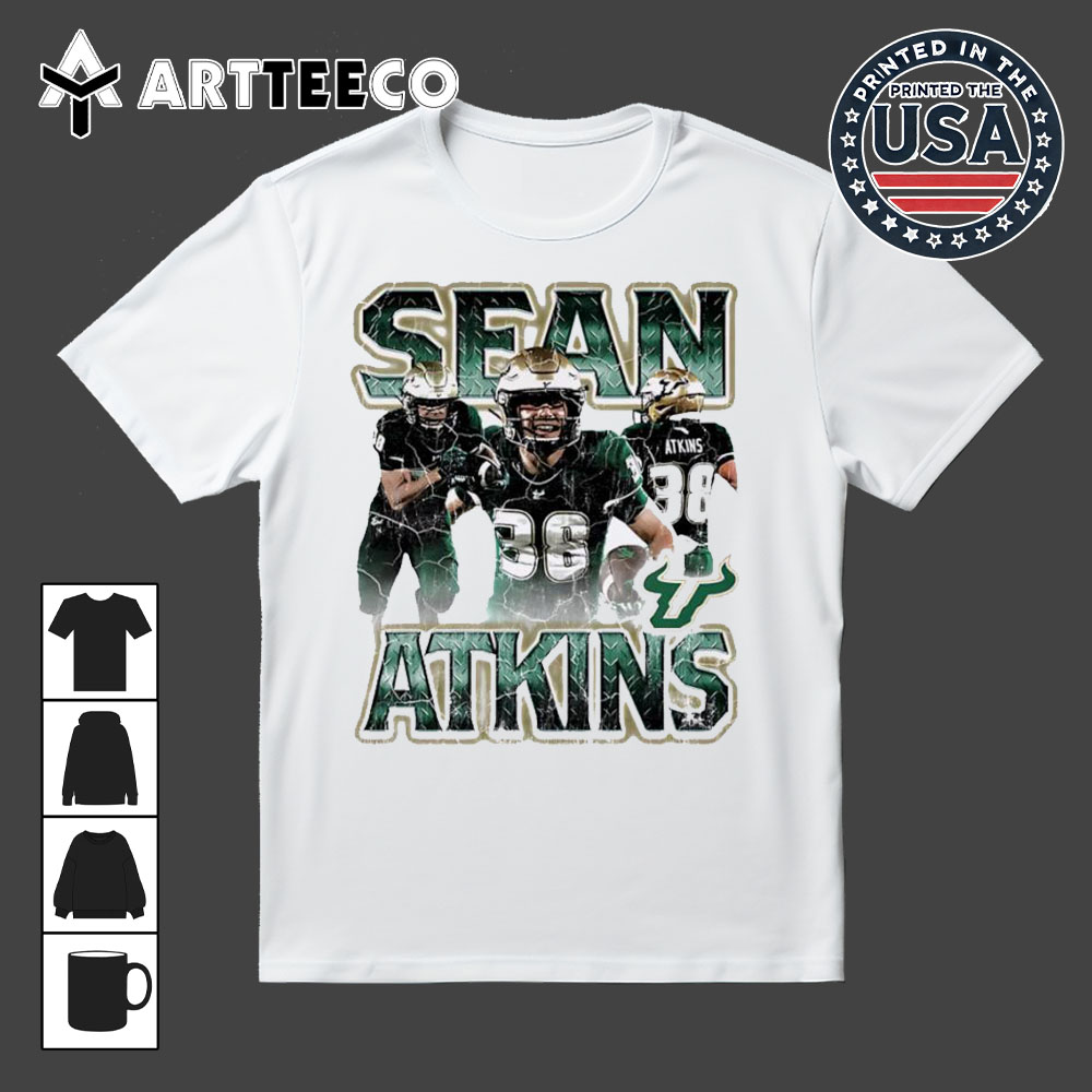 Sean Atkins South Florida Bulls Graphic Vintage T Shirt 1