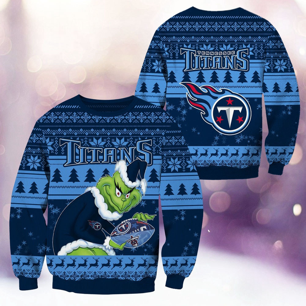 Tennessee Titans Football Grinch Christmas Ugly Sweater