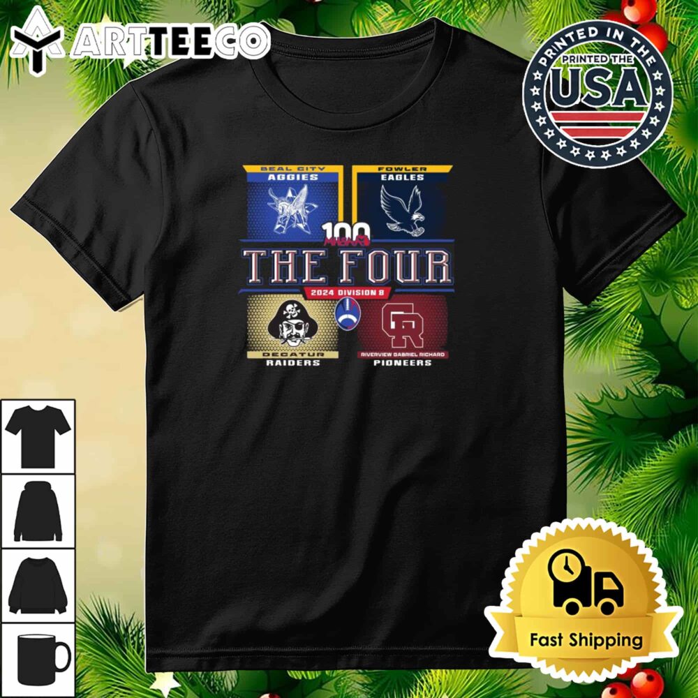 2024 MHSAA Football D8 The Four Retro T Shirt 3