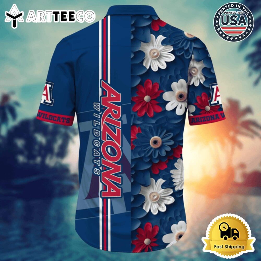 Arizona Wildcats Bold Floral Hawaiian Shirt Must Have Fan Gear for Summer 3