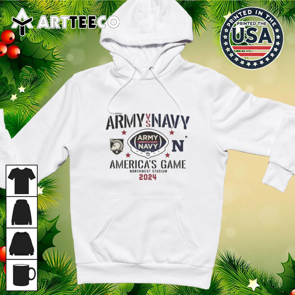 Army Black Knights vs Navy Midshipmen 2024 America's Game At Northwest Stadium Shirt 2