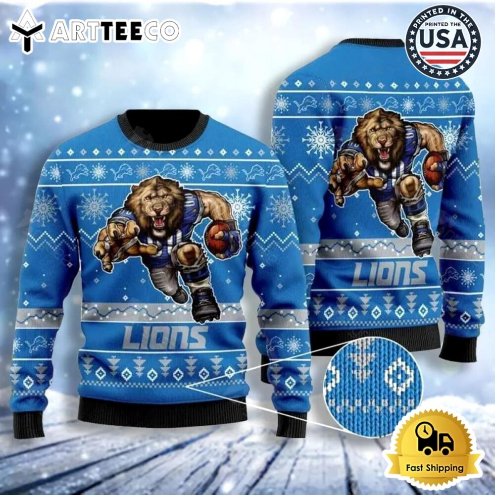 Detroit Lions Christmas Ugly Sweater