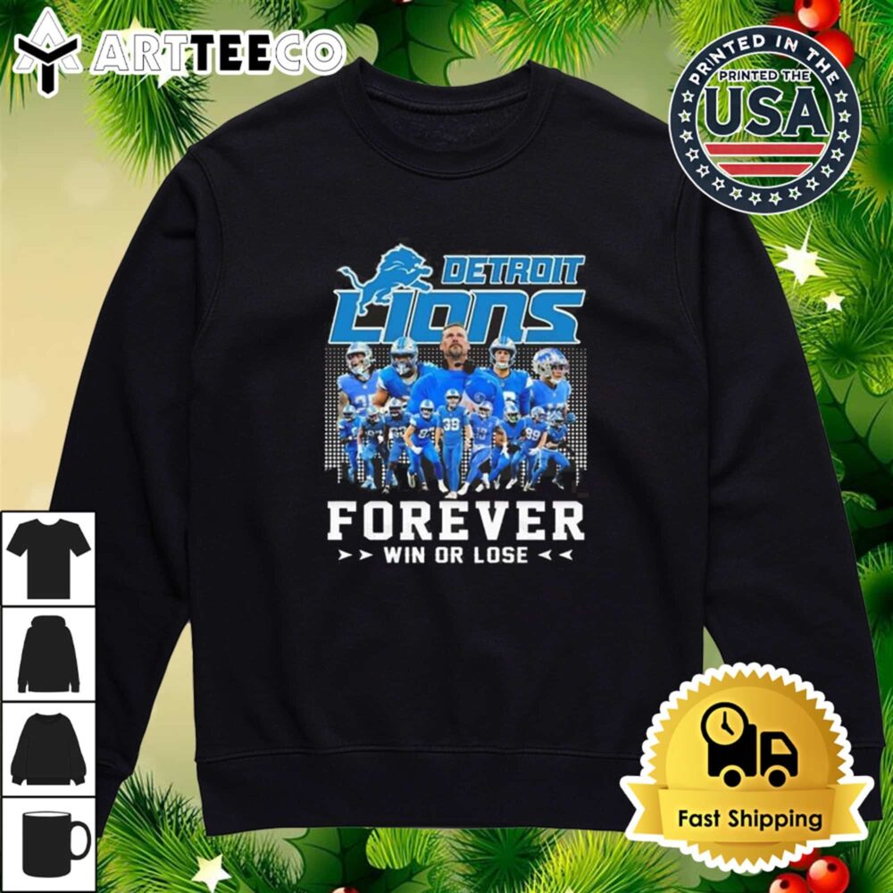 Detroit Lions Forever Win Or Lose 2024 T Shirt 4