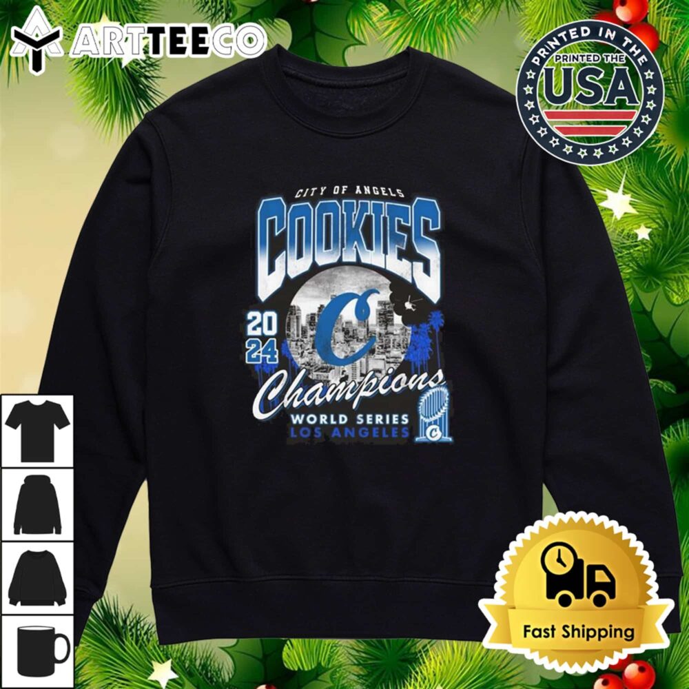 Dodgers Cookiessf City Of Angels World Series 2024 T Shirt 4