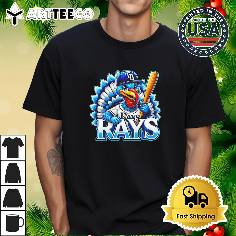 Happy Thanksgiving Tampa Bay Rays Baseball Turkey 2024 Shirt 1