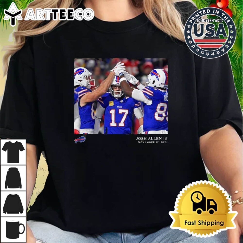 Josh Allen Buffalo Bills NFL Flash Features Week 11 T Shirt 2