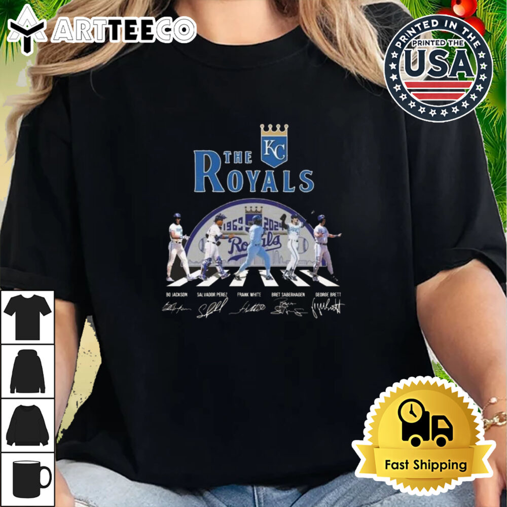 Kansas City Royals 55th 1969 2024 Thank You For The Memories Walking Signatures Shirt 2