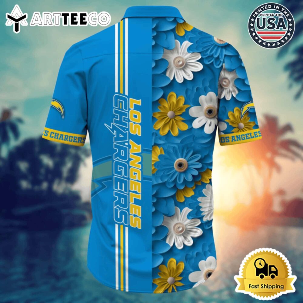 Los Angeles Chargers NFL Flower Hawaii Shirt for Fans Summer Football Shirts 3