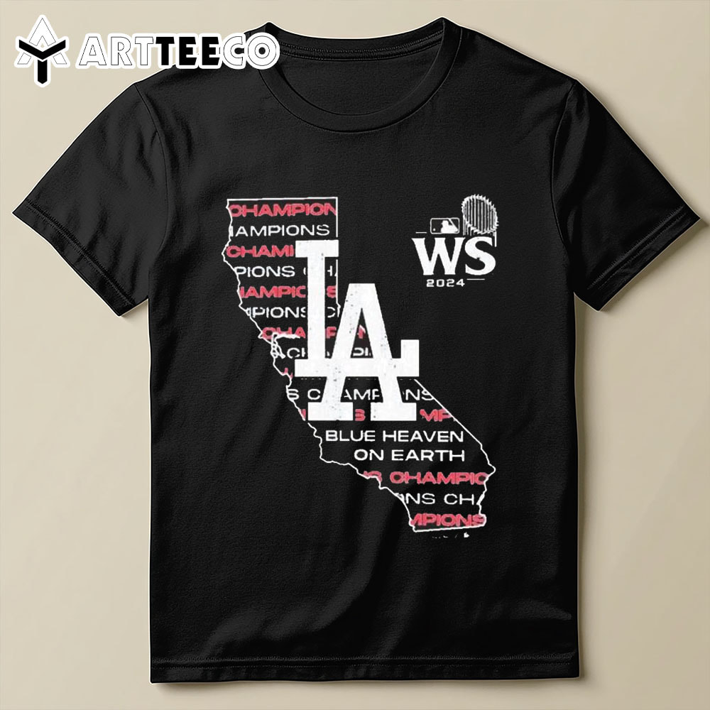 Los Angeles Dodgers 2024 World Series Champions Los Angeles City Maps T Shirt