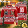 NC State Wolfpack Logo Team Football Custom Name And Number Christmas Ugly Sweater