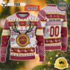 NCAA Iowa State Cyclones Special Reindeer Light Custom Name And Number Ugly Christmas Sweater