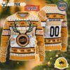 NCAA Oklahoma State Cowboys Special Reindeer Light Custom Name And Number Ugly Christmas Sweater