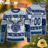 NCAA Penn State Nittany Lions Special Reindeer Light Custom Name And Number Ugly Christmas Sweater