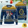 NCAA West Virginia Mountaineers Football HO HO HO Custom Name Ugly Christmas Sweater