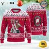 NCAA Wisconsin Badgers Football Ho Ho Ho Custom Name Ugly Christmas Sweater